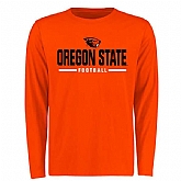 Oregon State Beavers Custom Sport Wordmark Long Sleeve WEM T-Shirt - Orange,baseball caps,new era cap wholesale,wholesale hats